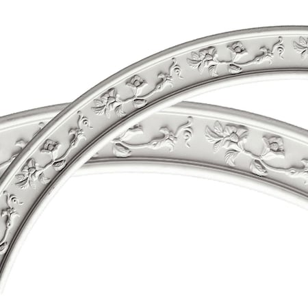 76OD X 68ID X 4W X 7/8P Floral Classic Ceiling Ring (1/4 Of Complete Circle)